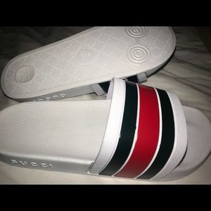 Men White Gucci Sandals